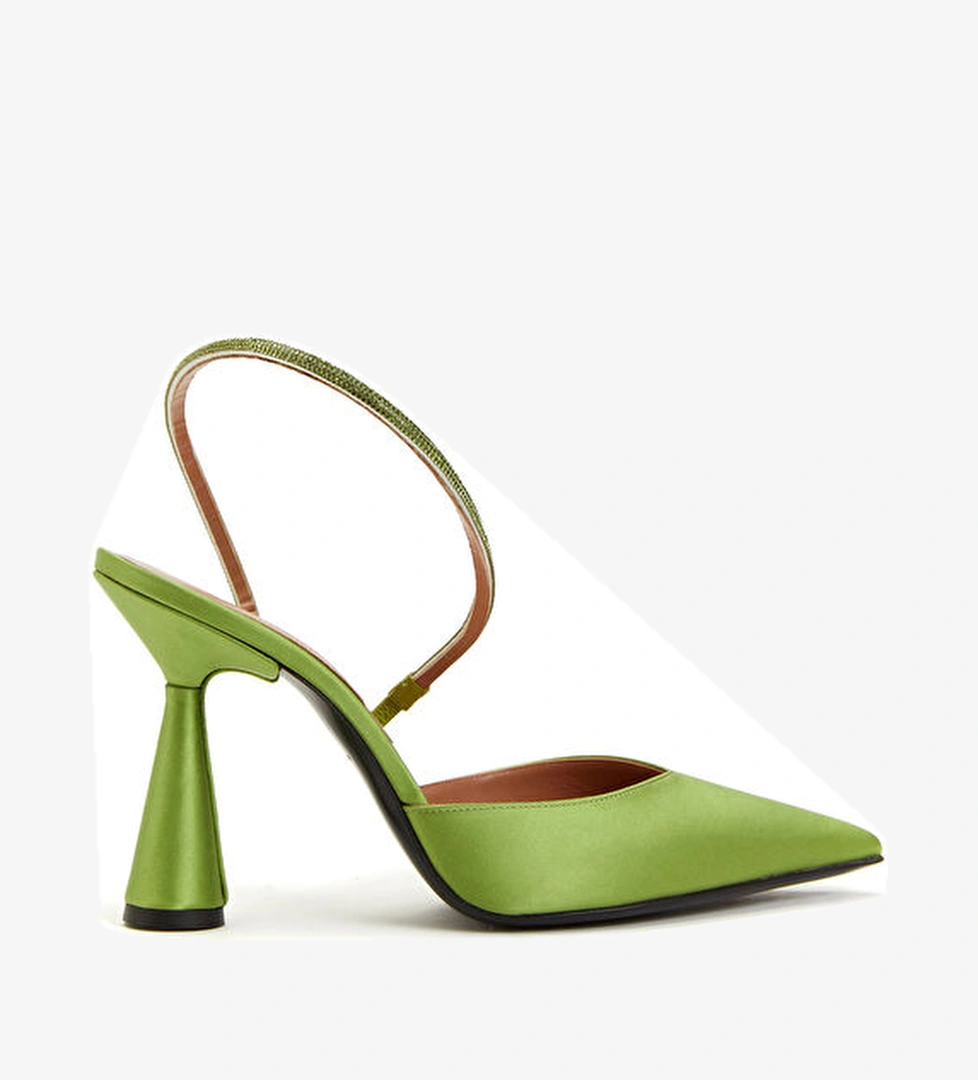 Saturn Yeşil Topuklu Ayakkabı - Görsel 1