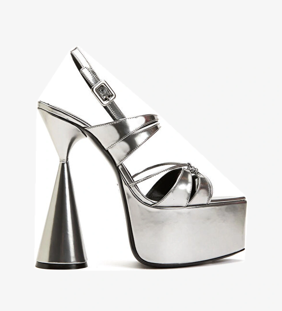 D'accori Belle Silver Kadın Deri Sandalet model görseli