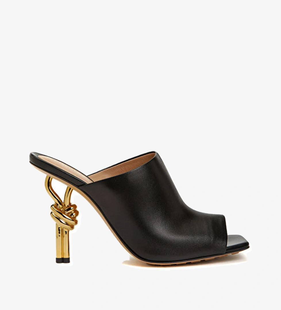 Bottega Veneta Knot Siyah Kadın Deri Terlik model görseli