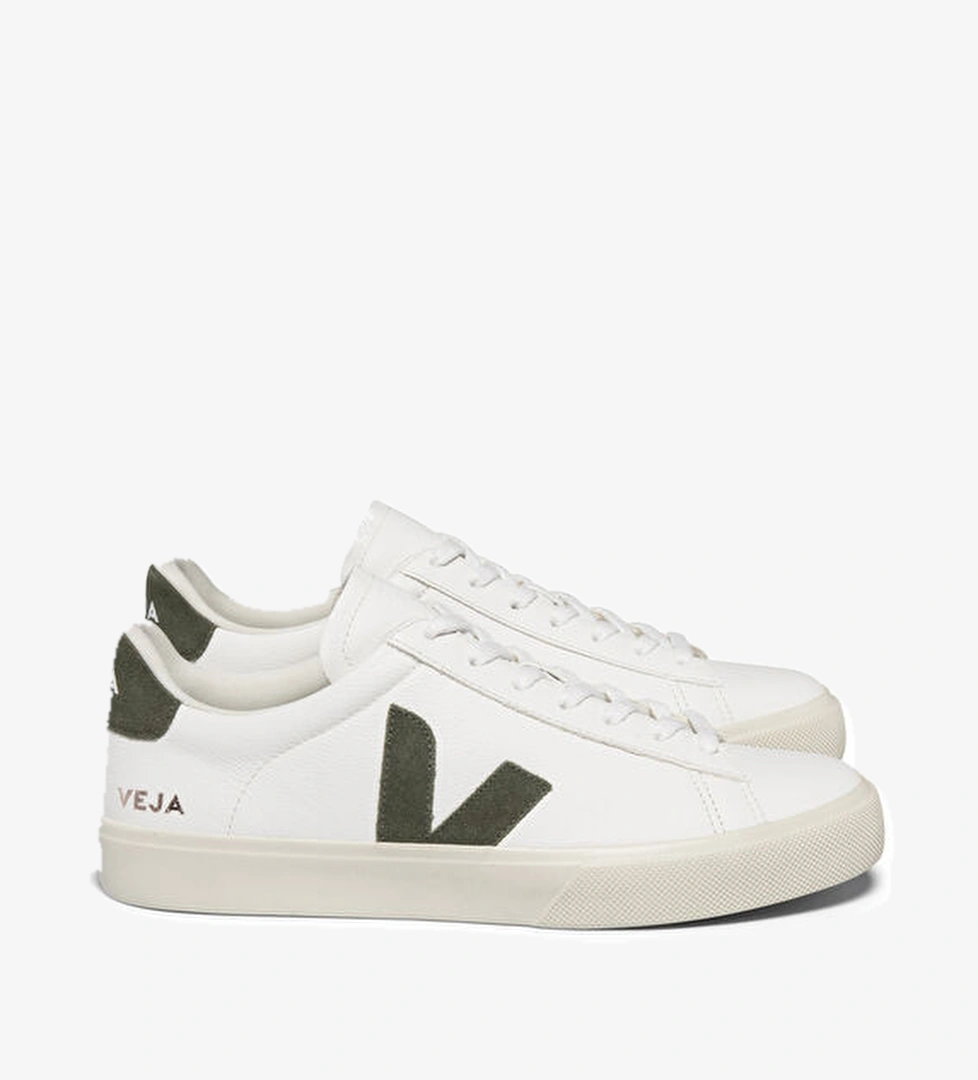 Veja Campo Chromefree Beyaz Haki Erkek Deri Sneaker model görseli
