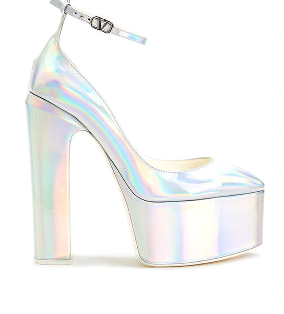 Valentino Garavani Tan-Go Silver Topuklu Ayakkabı model görseli