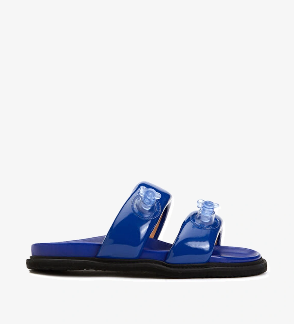 Mavi Bant Detaylı Kadın Terlik - Görsel 1