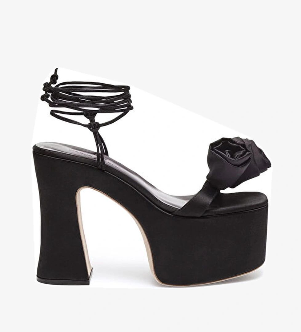 Magda Butrym Siyah Kadın İpek Sandalet model görseli