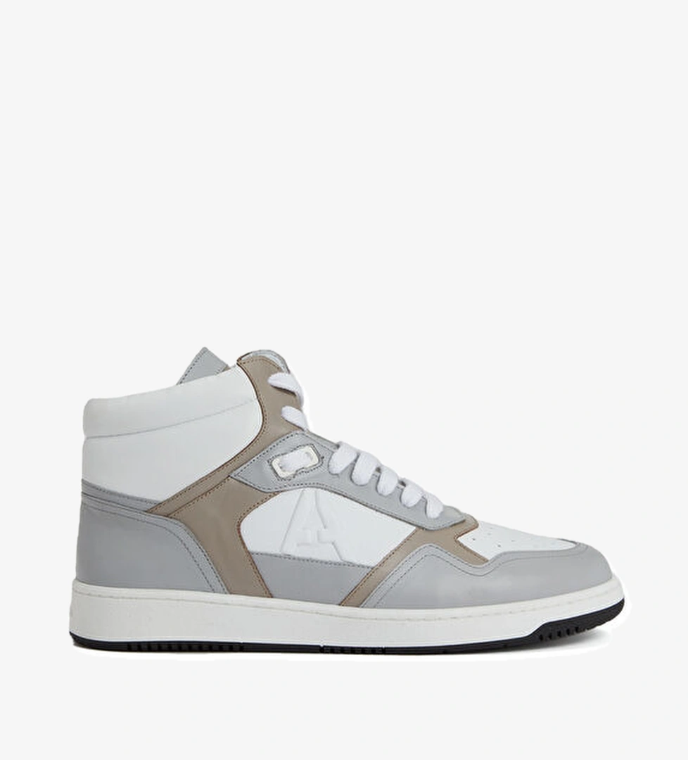 Academia Gri Beyaz Logolu Kadın Deri Sneaker model görseli