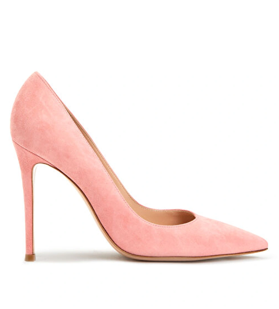Gianvito Rossi Gianvito Pembe Süet Stiletto model görseli
