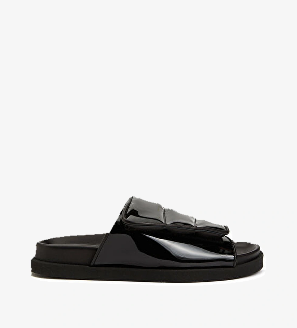 Gia Borghini Gia 3 Siyah Kadın Deri Terlik model görseli