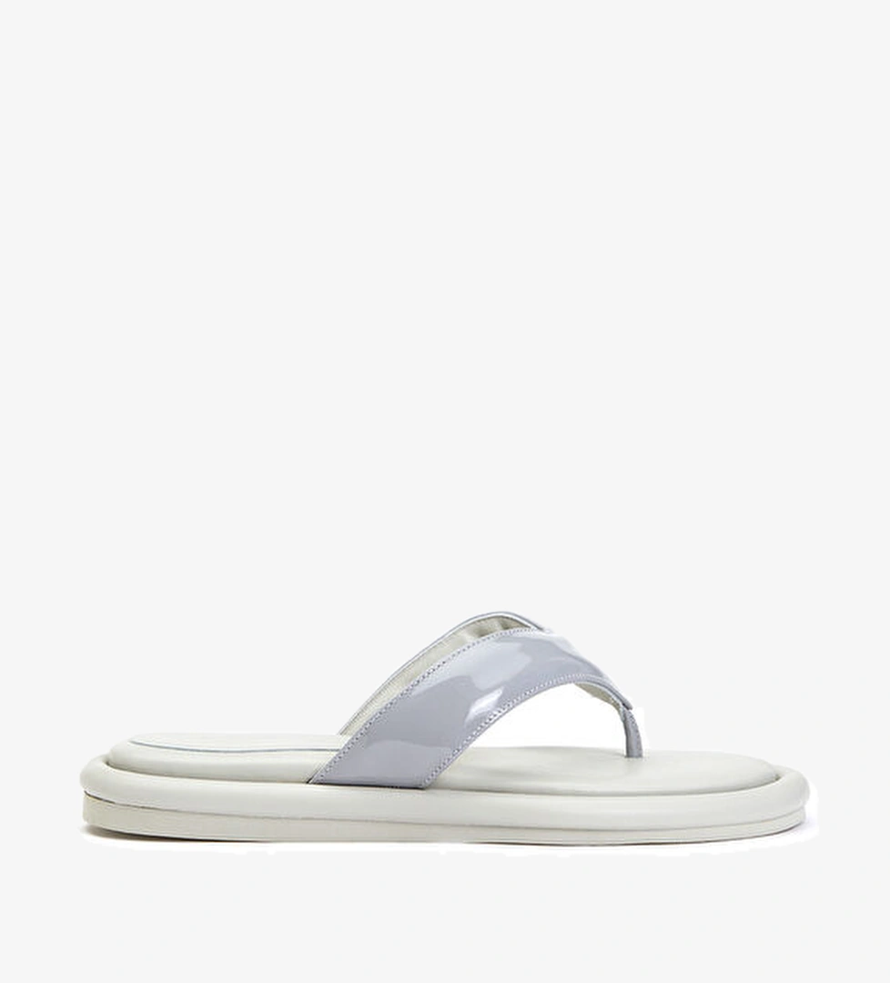 Gia Borghini Gia 5 Gri Kadın Deri Terlik model görseli