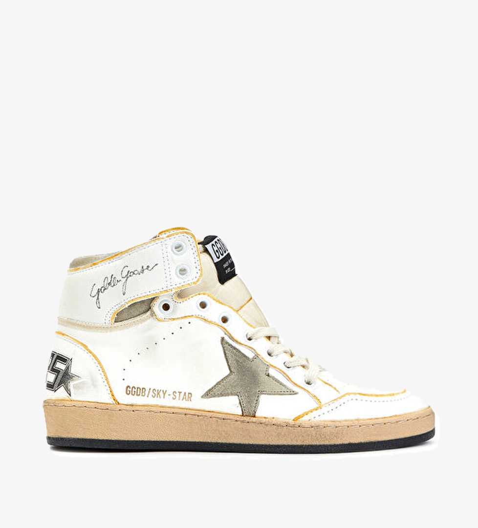 Golden Goose Sky Star Beyaz Bej Kadın Deri Sneaker model görseli
