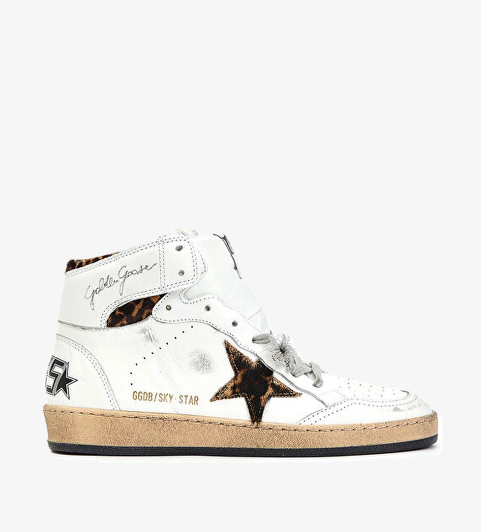 Golden Goose Sky Star Beyaz Kadın Deri Sneaker model görseli