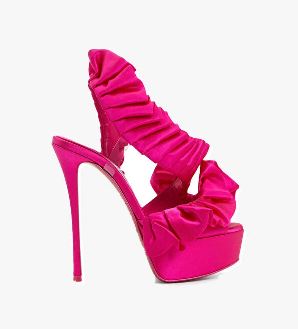 Christian Louboutin Pembe Kadın İpek Sandalet model görseli