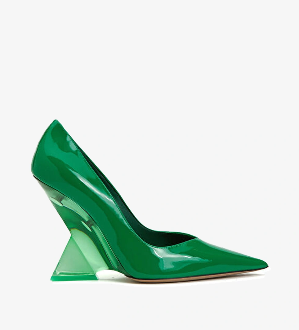 The Attico Yeşil Deri Stiletto model görseli