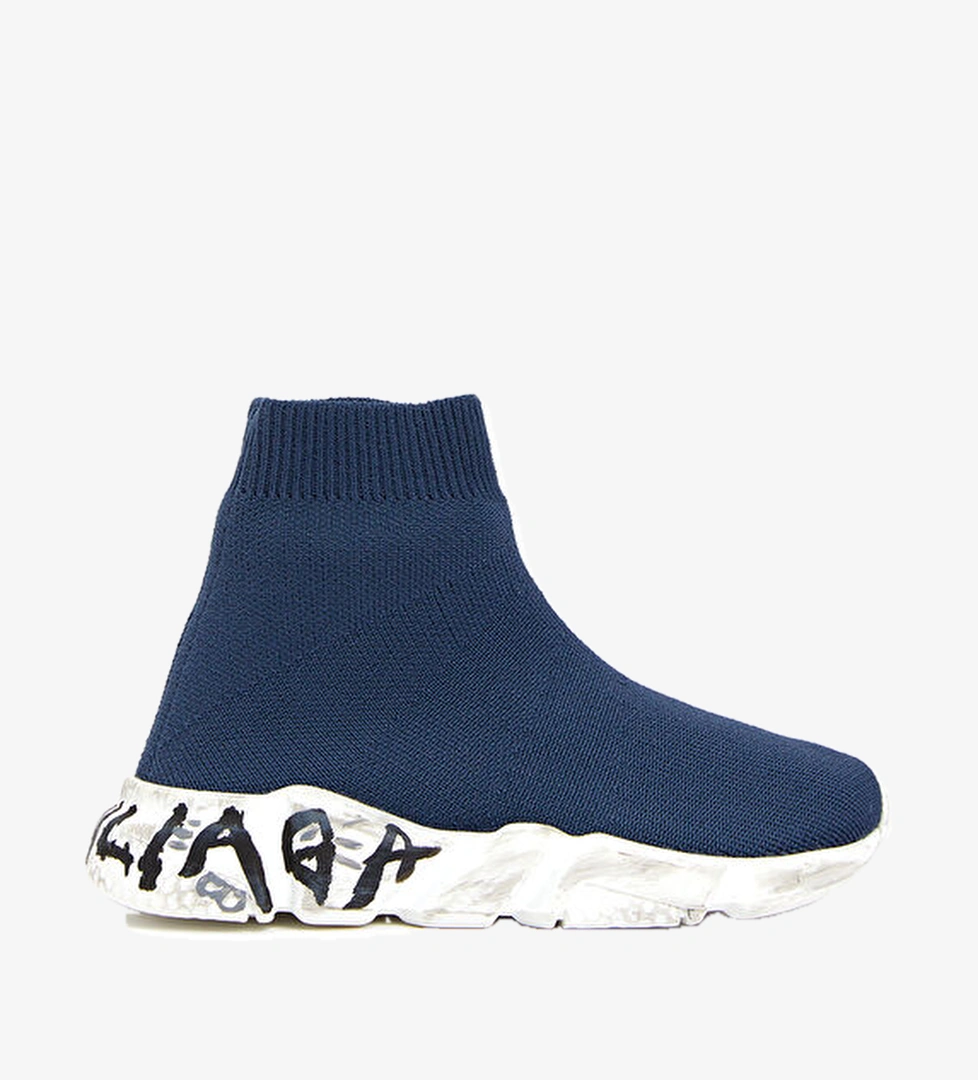 Balenciaga Speed Lacivert Çorap Formlu Çocuk Sneaker model görseli