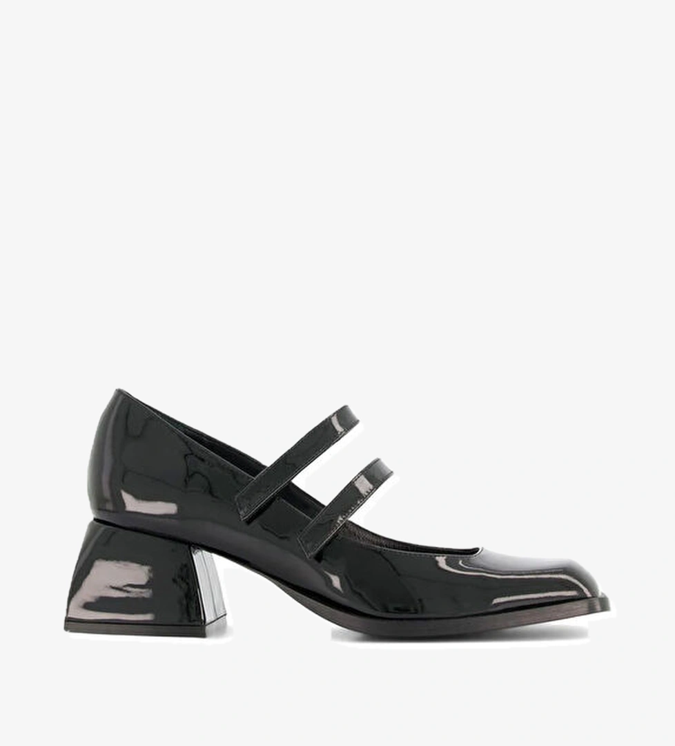 Nodaleto Bacara Siyah Deri Topuklu Ayakkabı model görseli