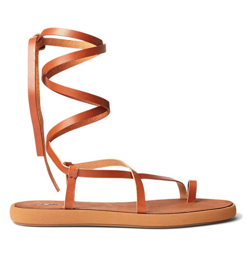 Polo Ralph Lauren Taba Kadın Deri Sandalet model görseli