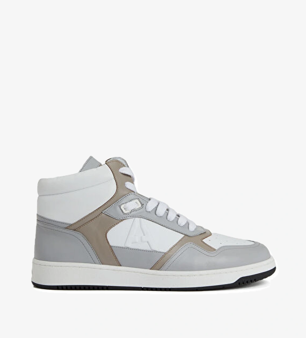 Academia Gri Beyaz Logolu Erkek Deri Sneaker model görseli