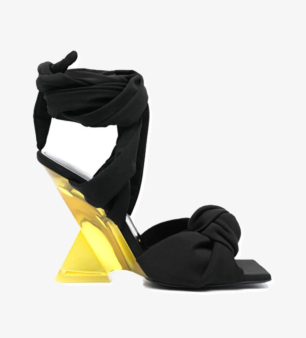 The Attico Duse Siyah Gold Kadın Sandalet model görseli