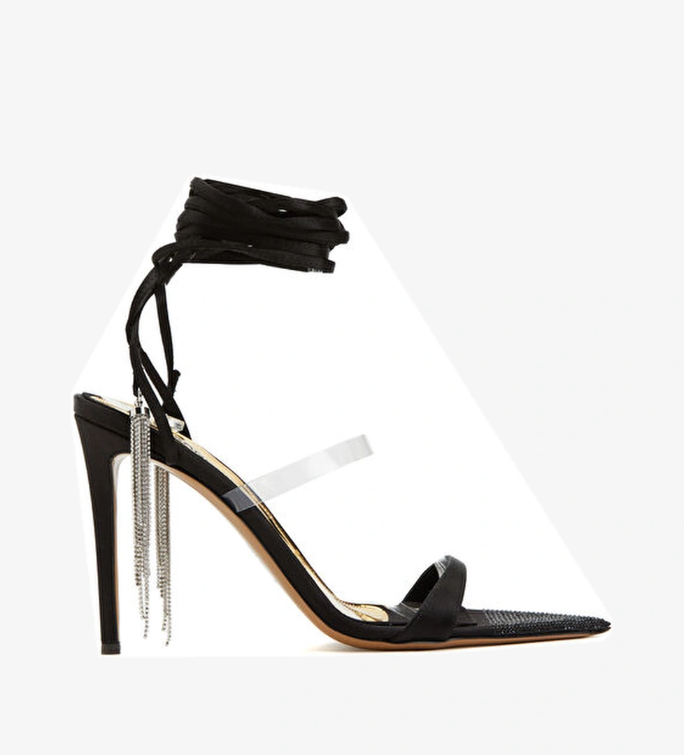 Siyah Bantlı Kadın Sandalet - Görsel 1