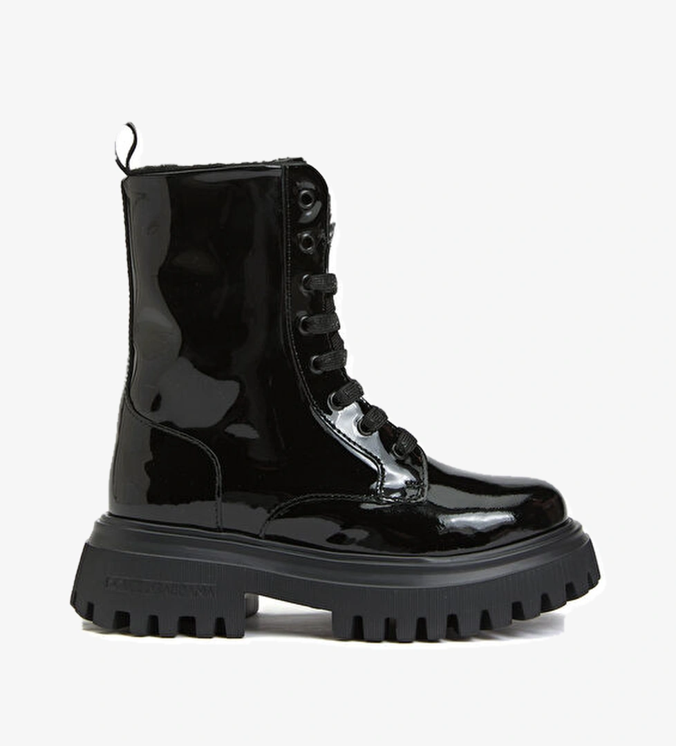 Dolce&gabbana Siyah Kız Çocuk Deri Bot model görseli