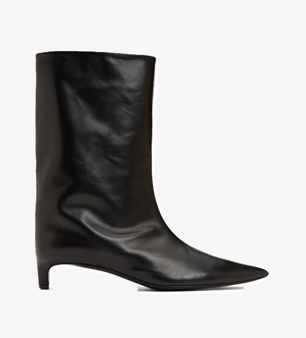 Jil Sander Siyah Kadın Deri Bot model görseli