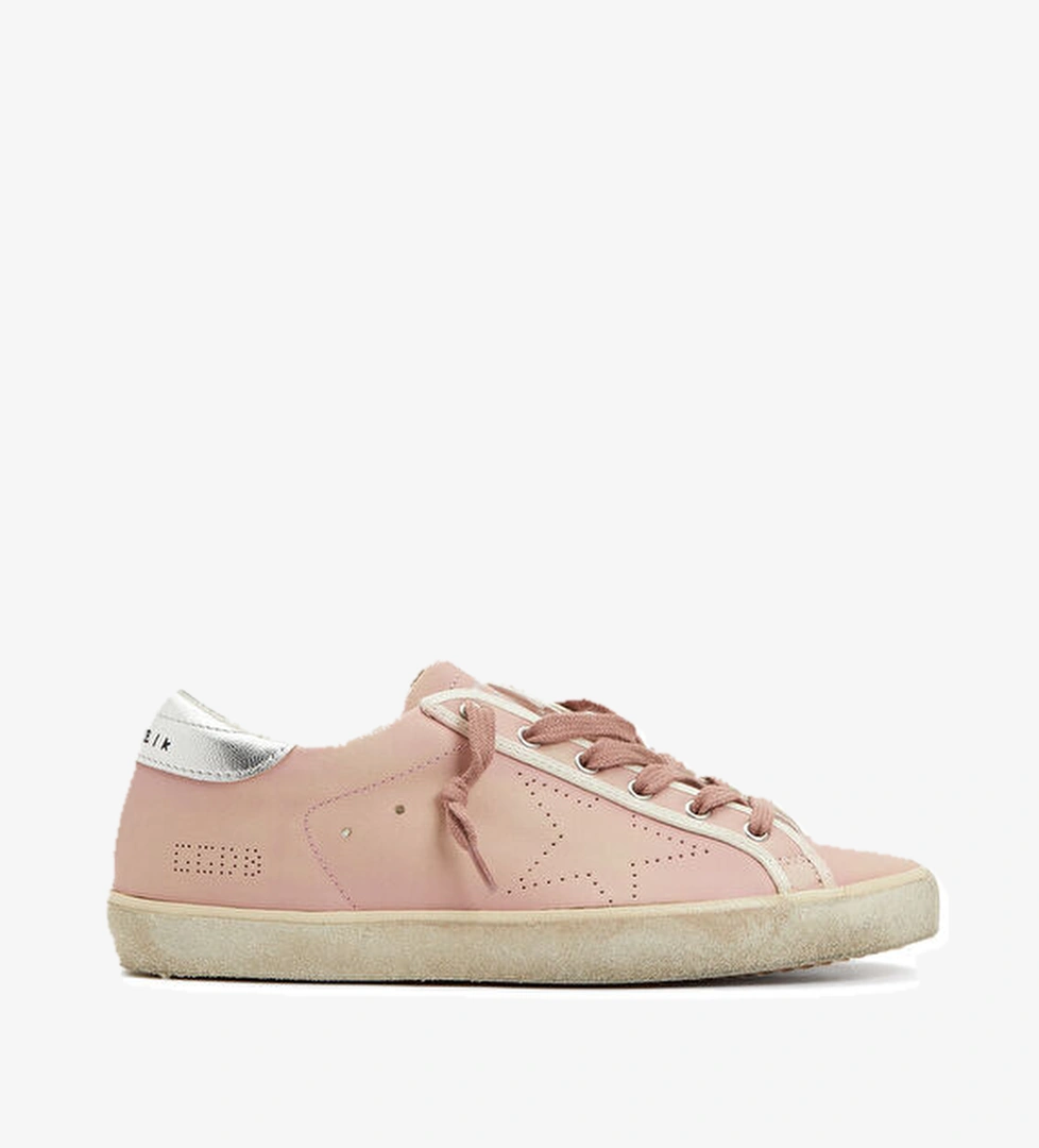 Golden Goose Super-Star Pembe Kadın Deri Sneaker model görseli