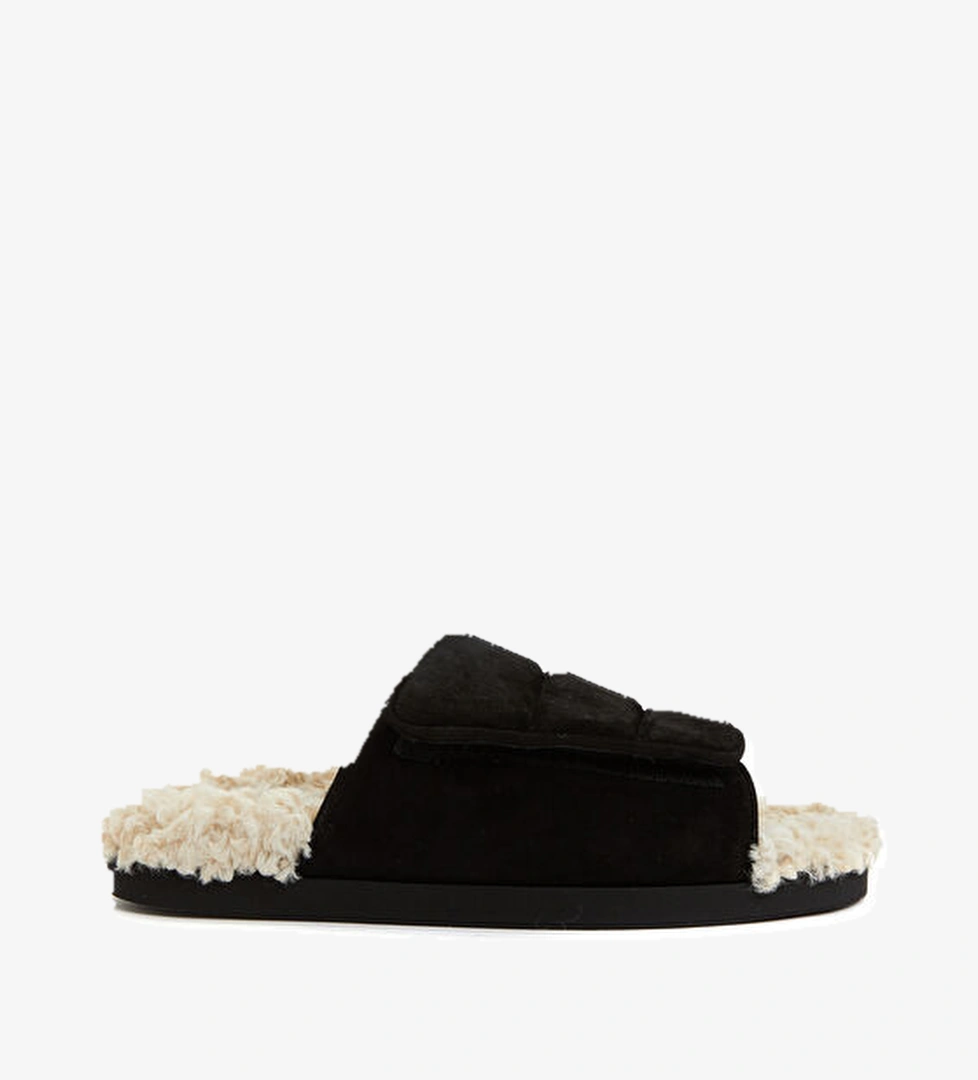 Siyah Kadın Süet Terlik - Görsel 1