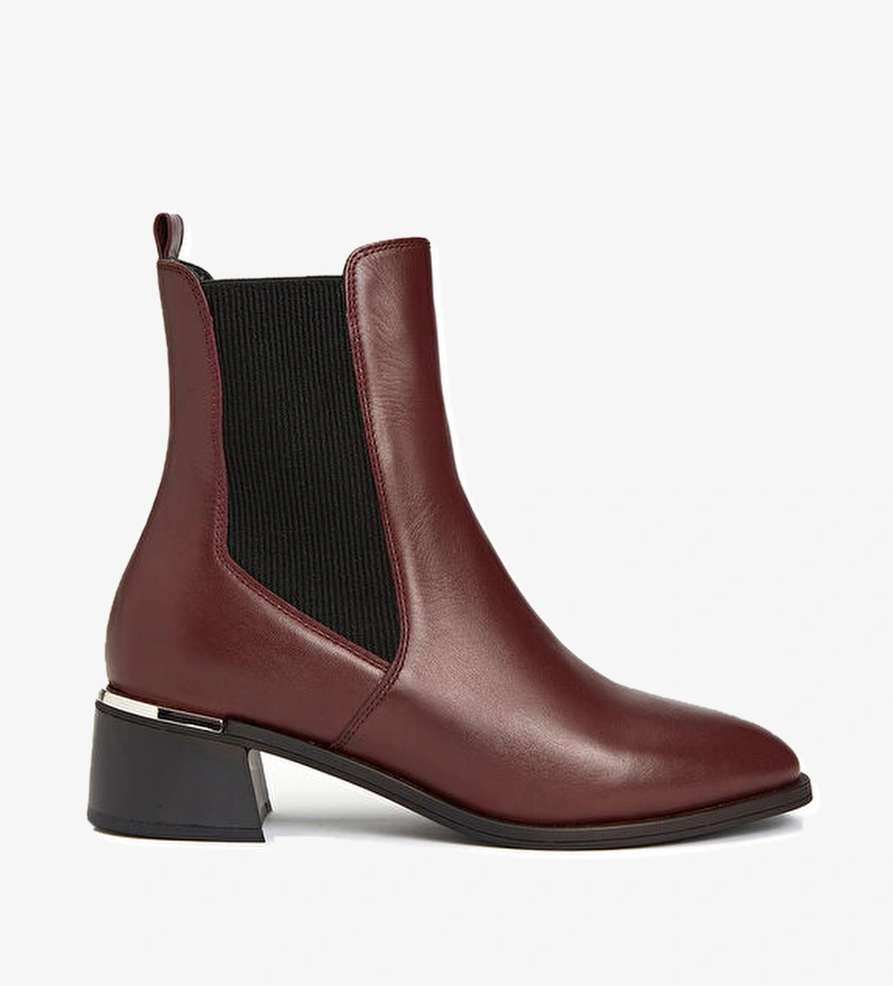 Divarese Divarese Bordo Kadın Deri Bot Beymen'de! Bordo - 1. görsel