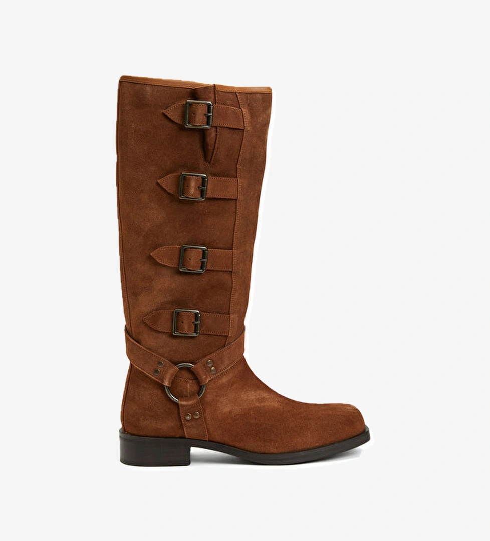 Taba Kadın Deri Çizme - Görsel 1