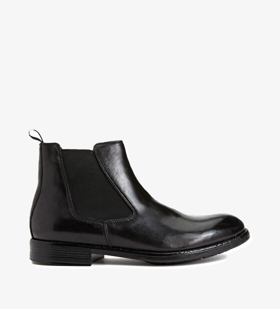 Divarese Siyah Erkek Deri Bot model görseli