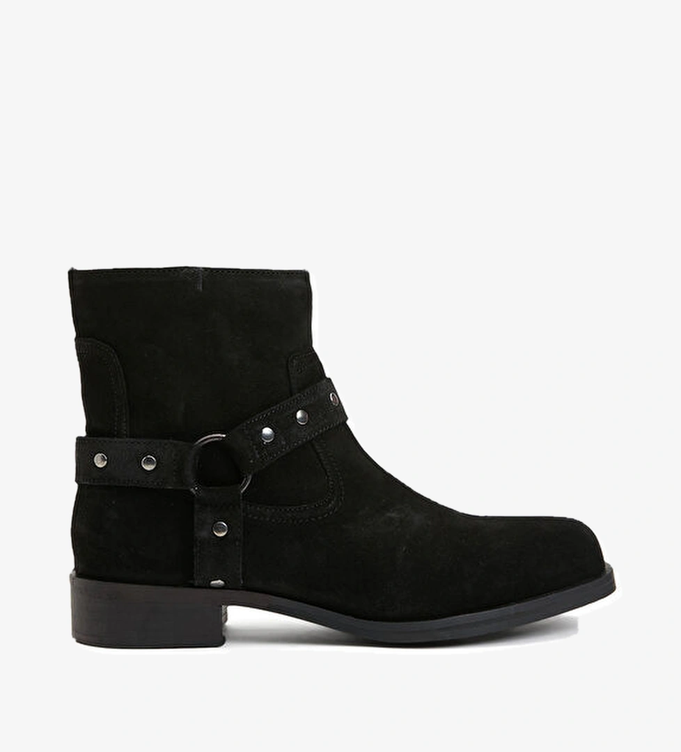 Divarese Siyah Kadın Deri Bot model görseli