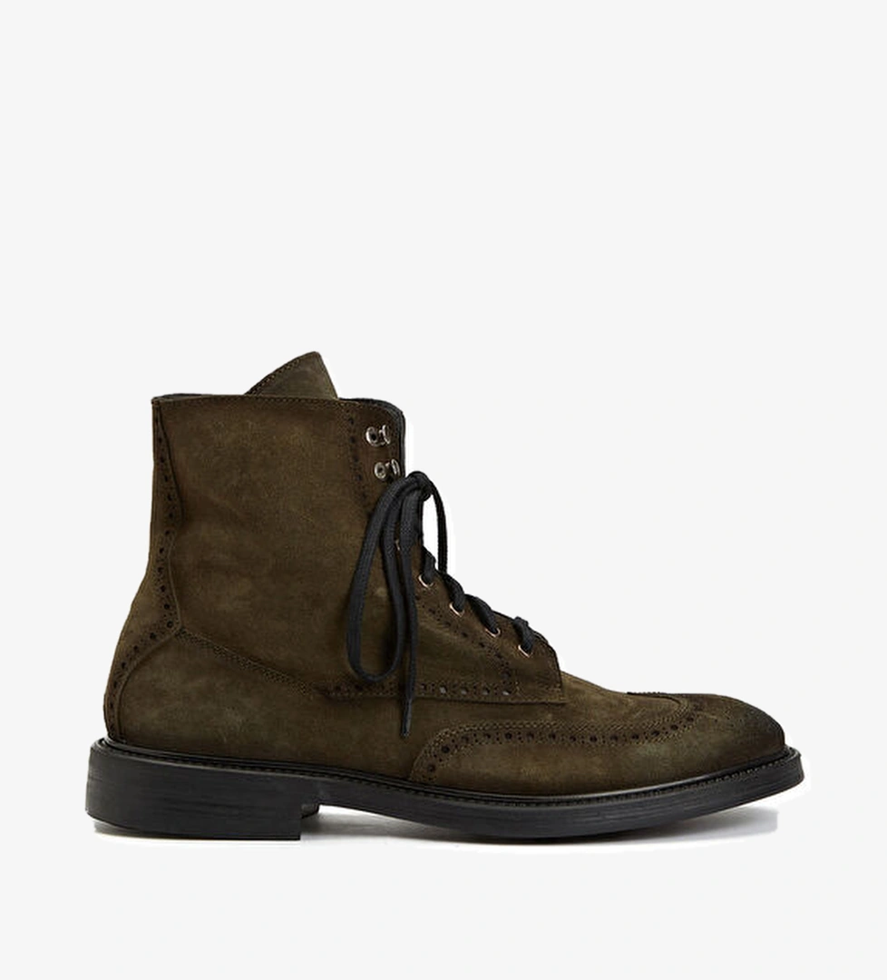 Divarese Haki Erkek Deri Bot model görseli