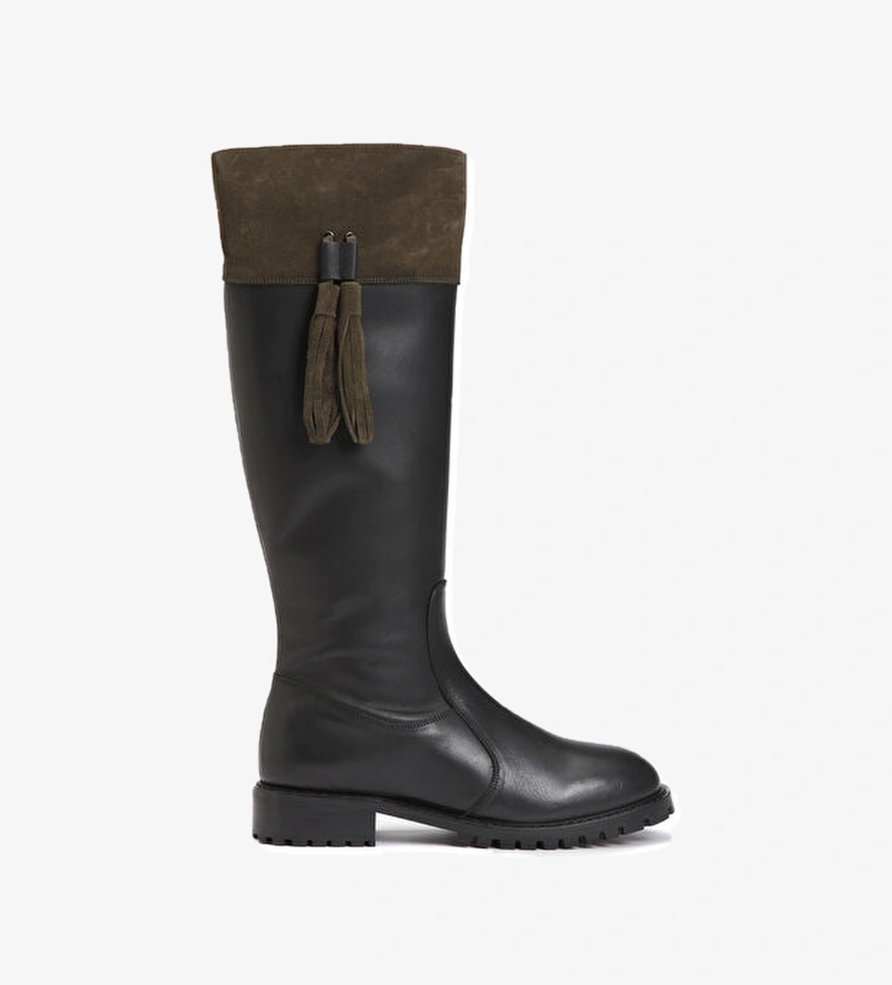 Divarese Divarese Siyah Kadın Deri Çizme Bot | Beymen Siyah - 1. görsel