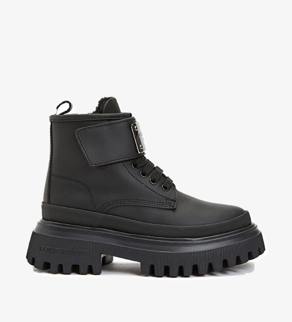 Dolce&gabbana Siyah Logolu Erkek Çocuk Deri Bot model görseli