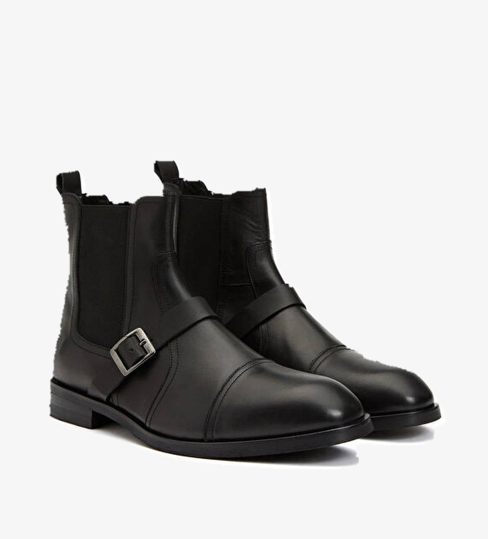 George Hogg Siyah Erkek Deri Bot model görseli