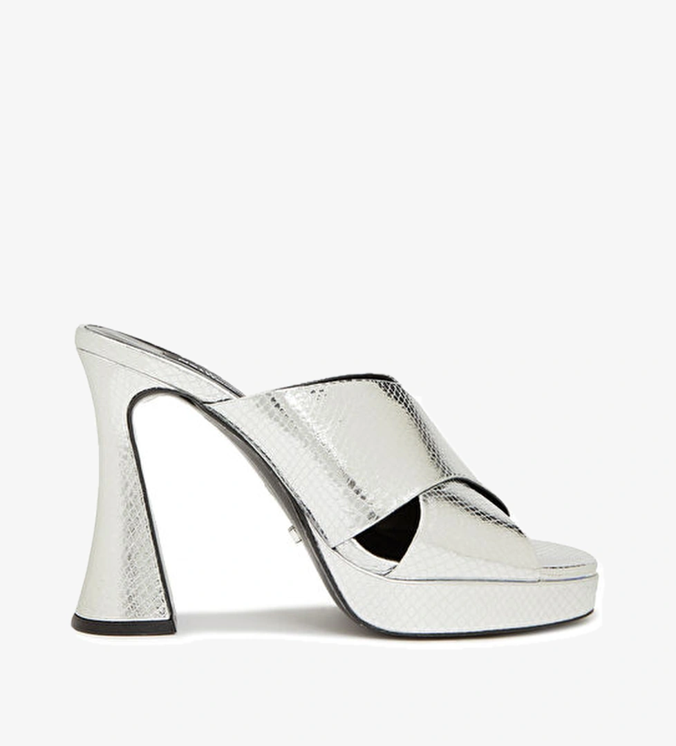 Network Network Silver Gümüş Rengi Kadın Deri Terlik Beymen'de! Gümüş - 1. görsel