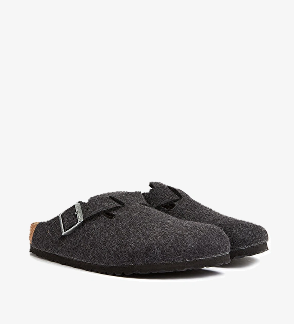 Birkenstock Boston Wooly Antrasit Erkek Terlik model görseli