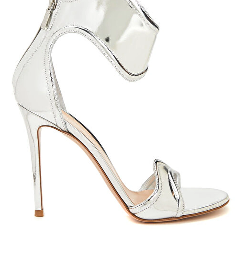 Gianvito Rossi Lucrezia Silver Kadın Deri Sandalet model görseli