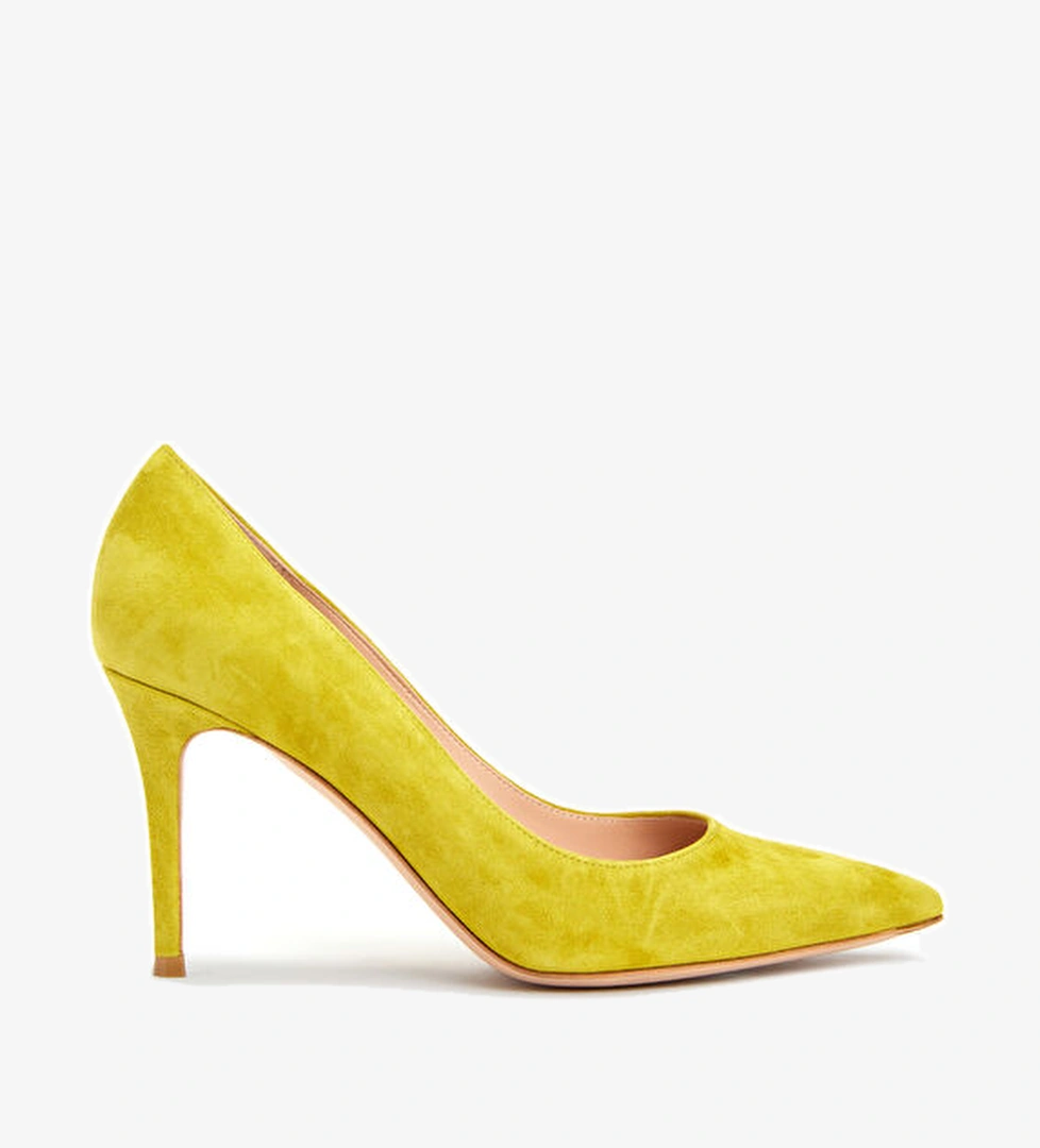 Gianvito Yeşil Süet Stiletto - Görsel 1