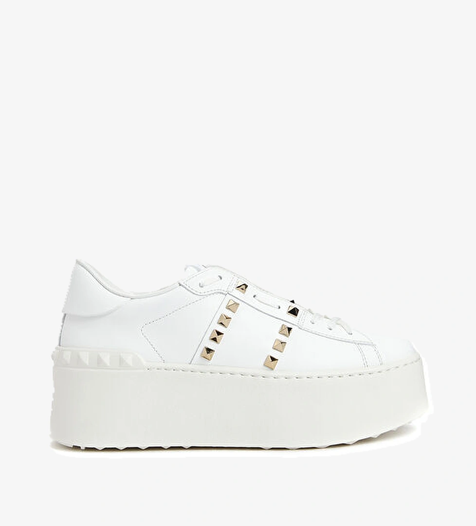 Valentino Garavani Untitled Flatform Beyaz Kadın Deri Sneaker model görseli