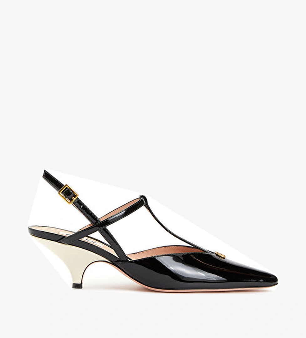 Bally Siyah Deri Topuklu Ayakkabı model görseli