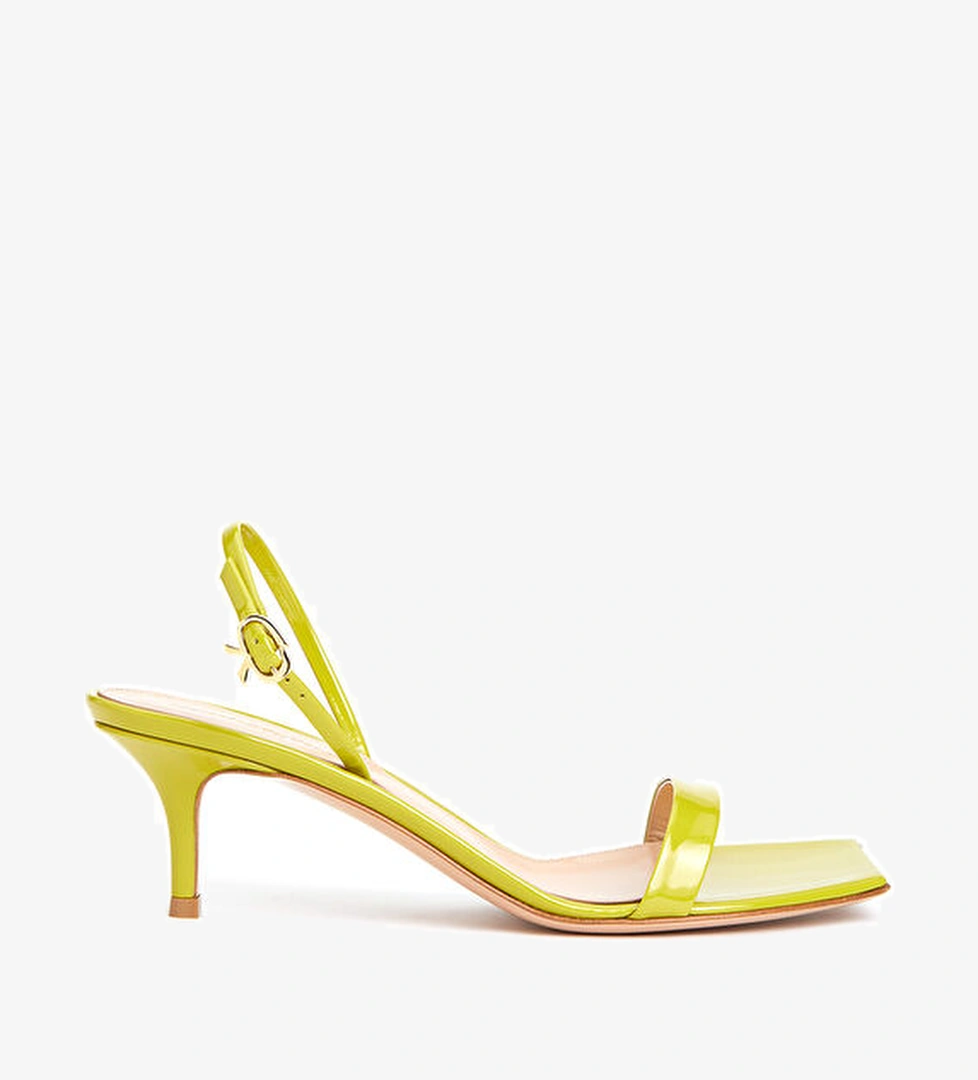 Gianvito Rossi Ribbon Kitten Yeşil Kadın Deri Sandalet model görseli