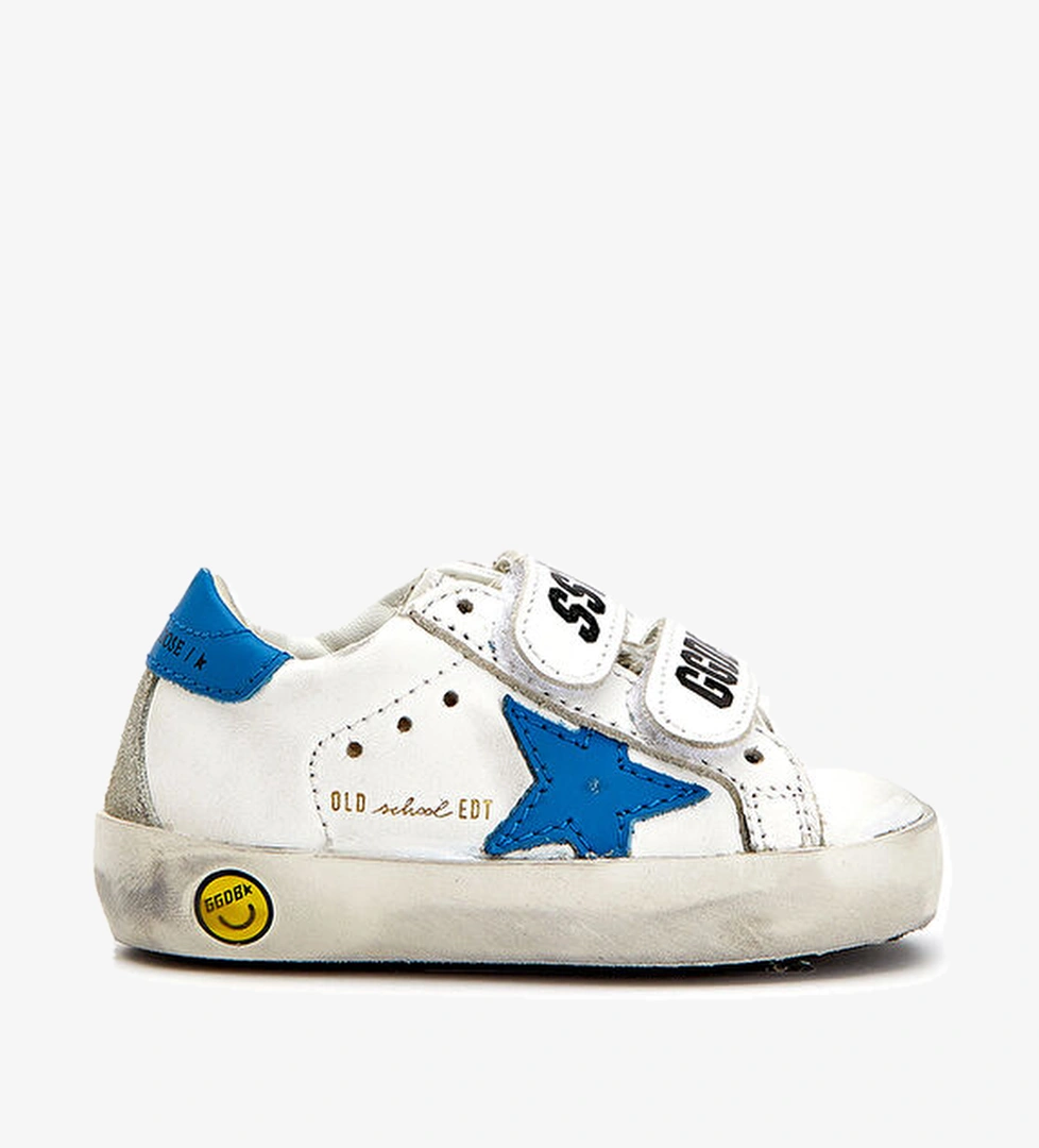 Golden Goose Old School Mavi Beyaz Unisex Çocuk Sneaker model görseli