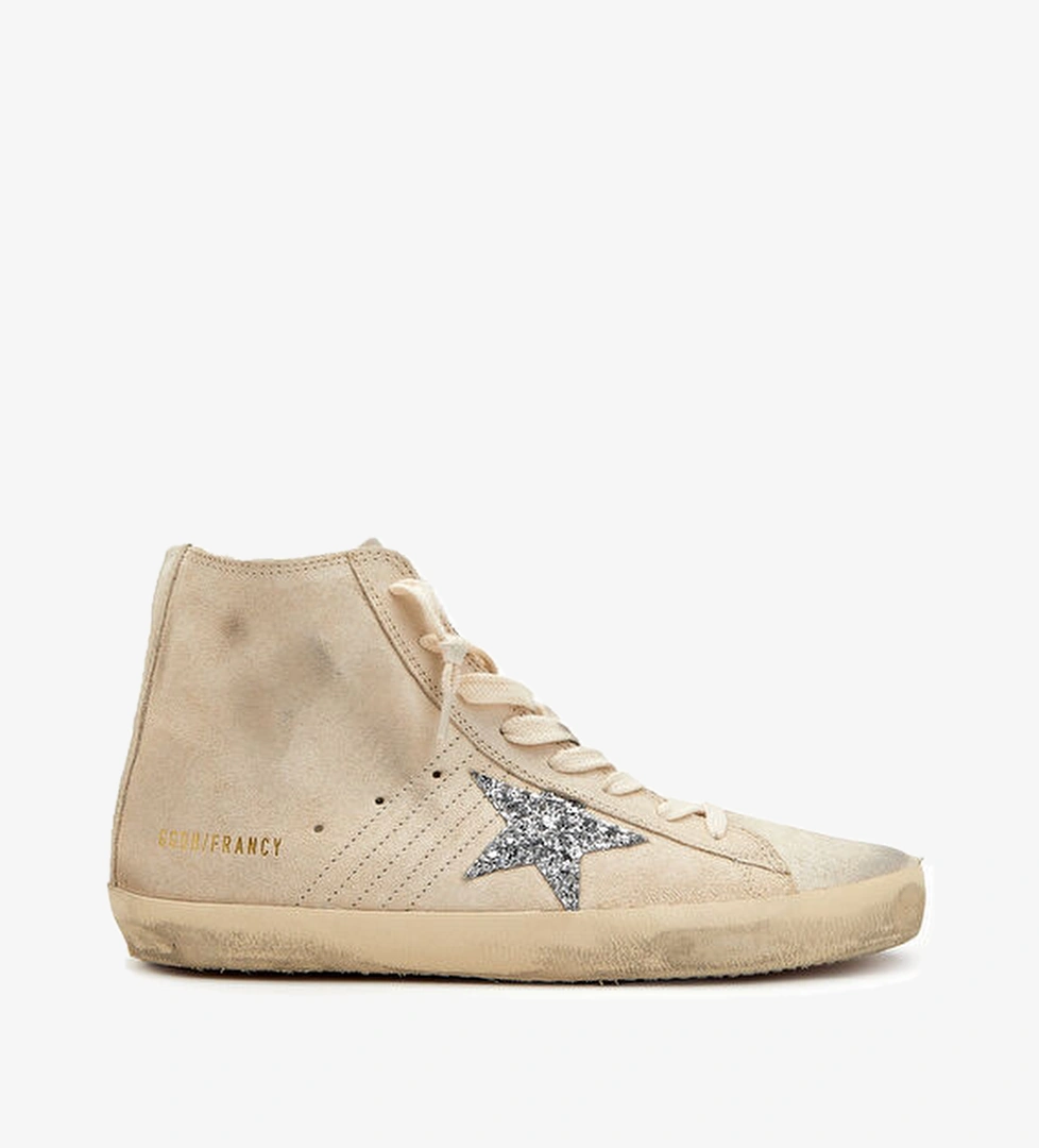 Golden Goose Francy Krem Kadın Deri Sneaker model görseli