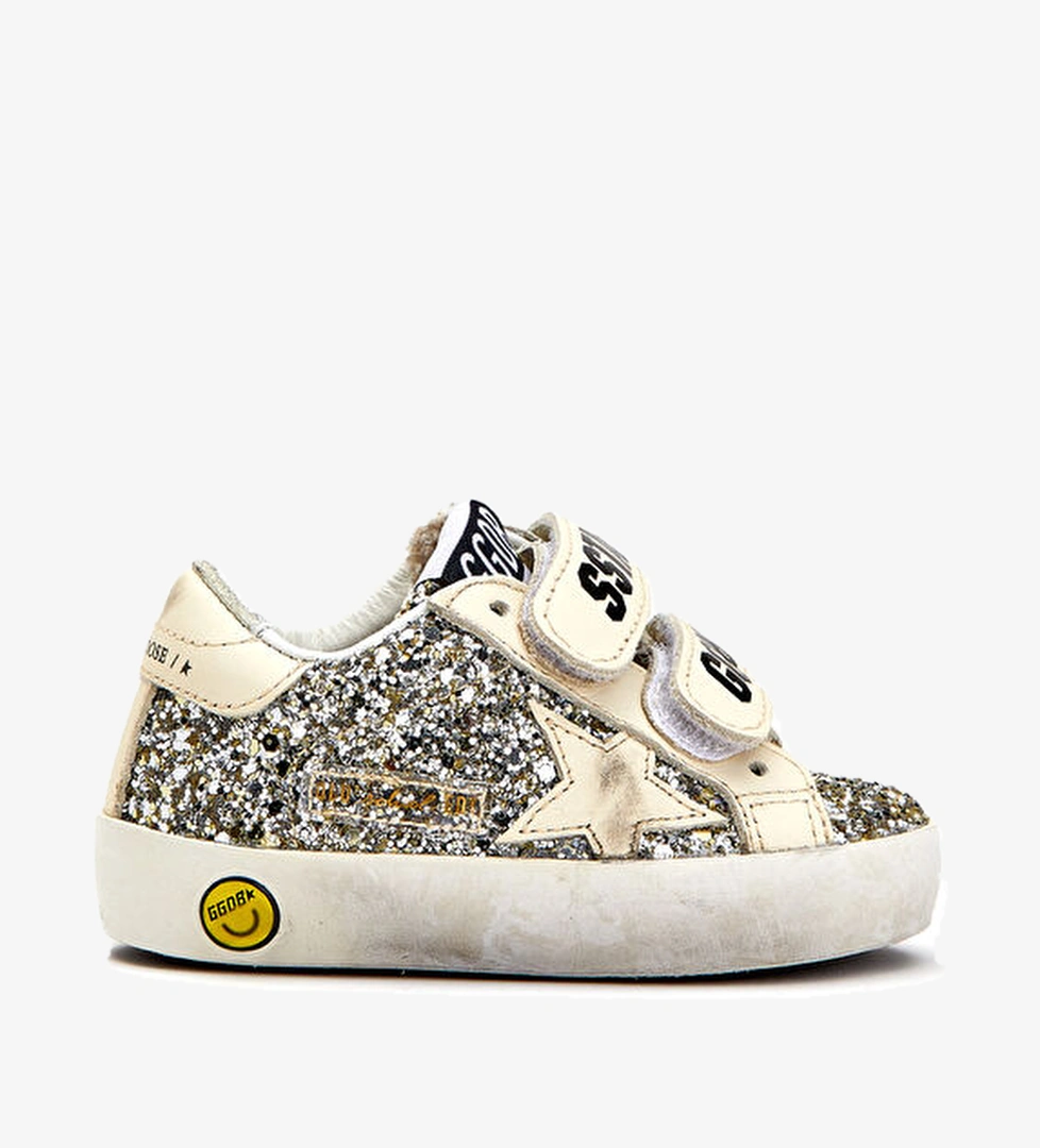 Golden Goose Old School Krem Unisex Çocuk Sneaker model görseli