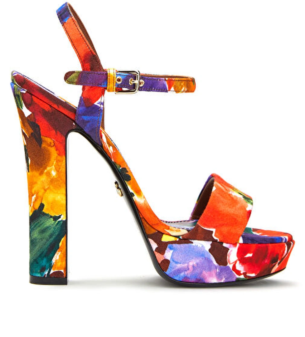 Dolce&gabbana Brocade Colorblocked Kadın Sandalet model görseli