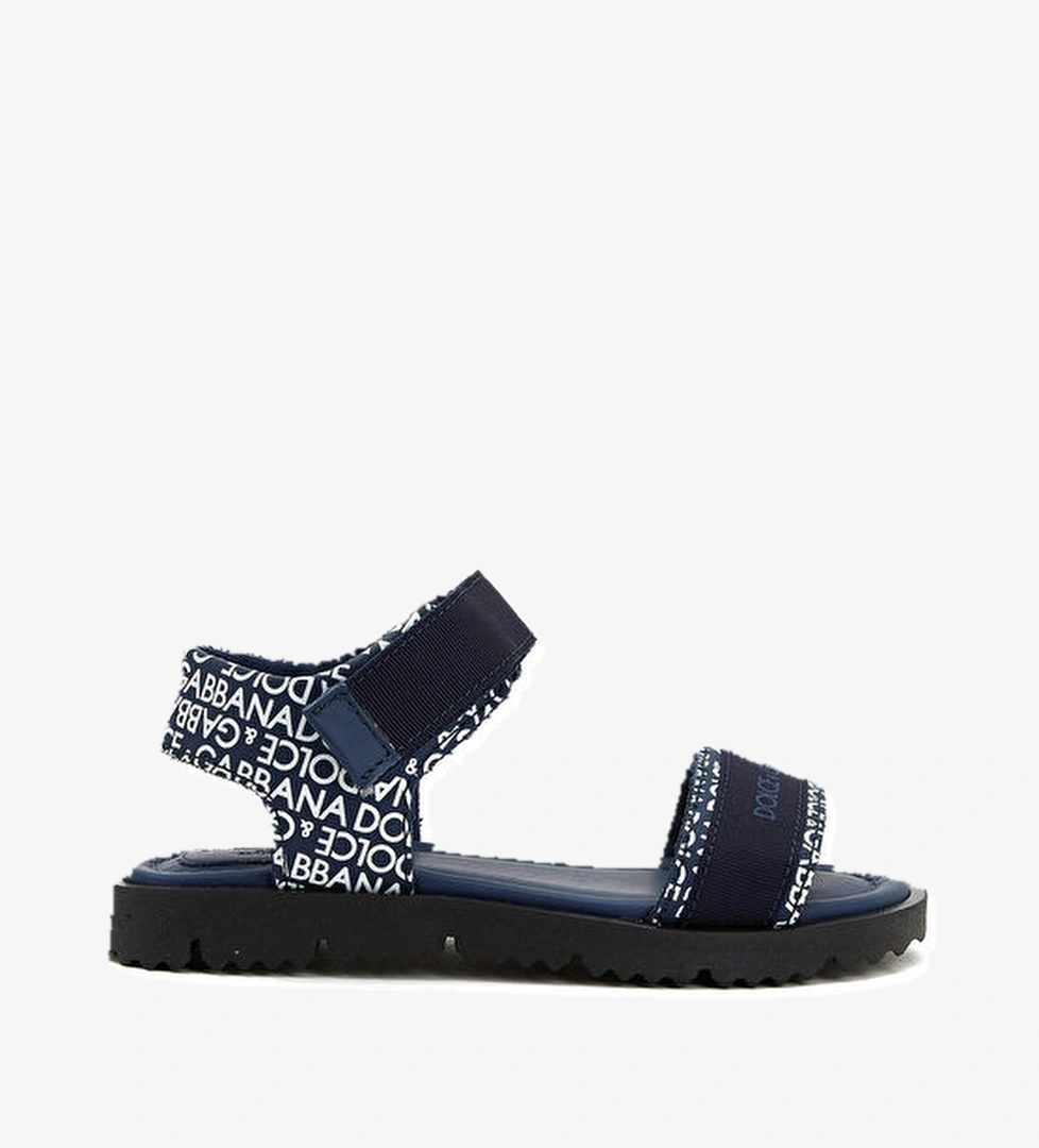 Mavi Logo Desenli Erkek Çocuk Sandalet