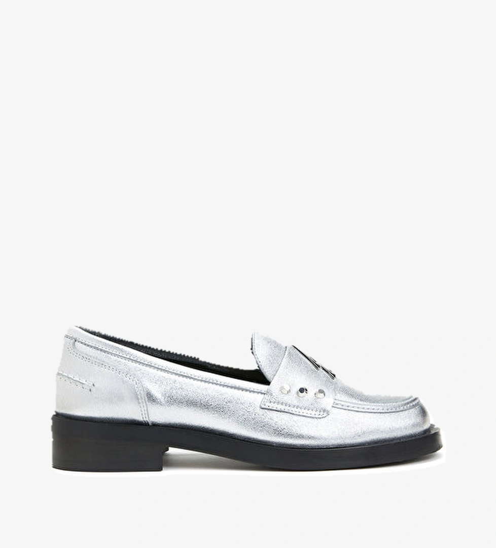 Academia Silver Logo Tokalı Kadın Deri Loafer model görseli