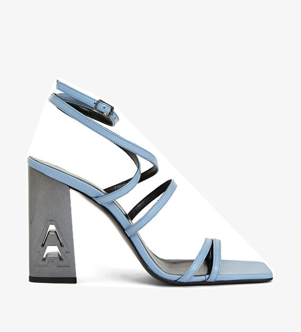 Academia Mavi Logolu Kadın Deri Sandalet model görseli