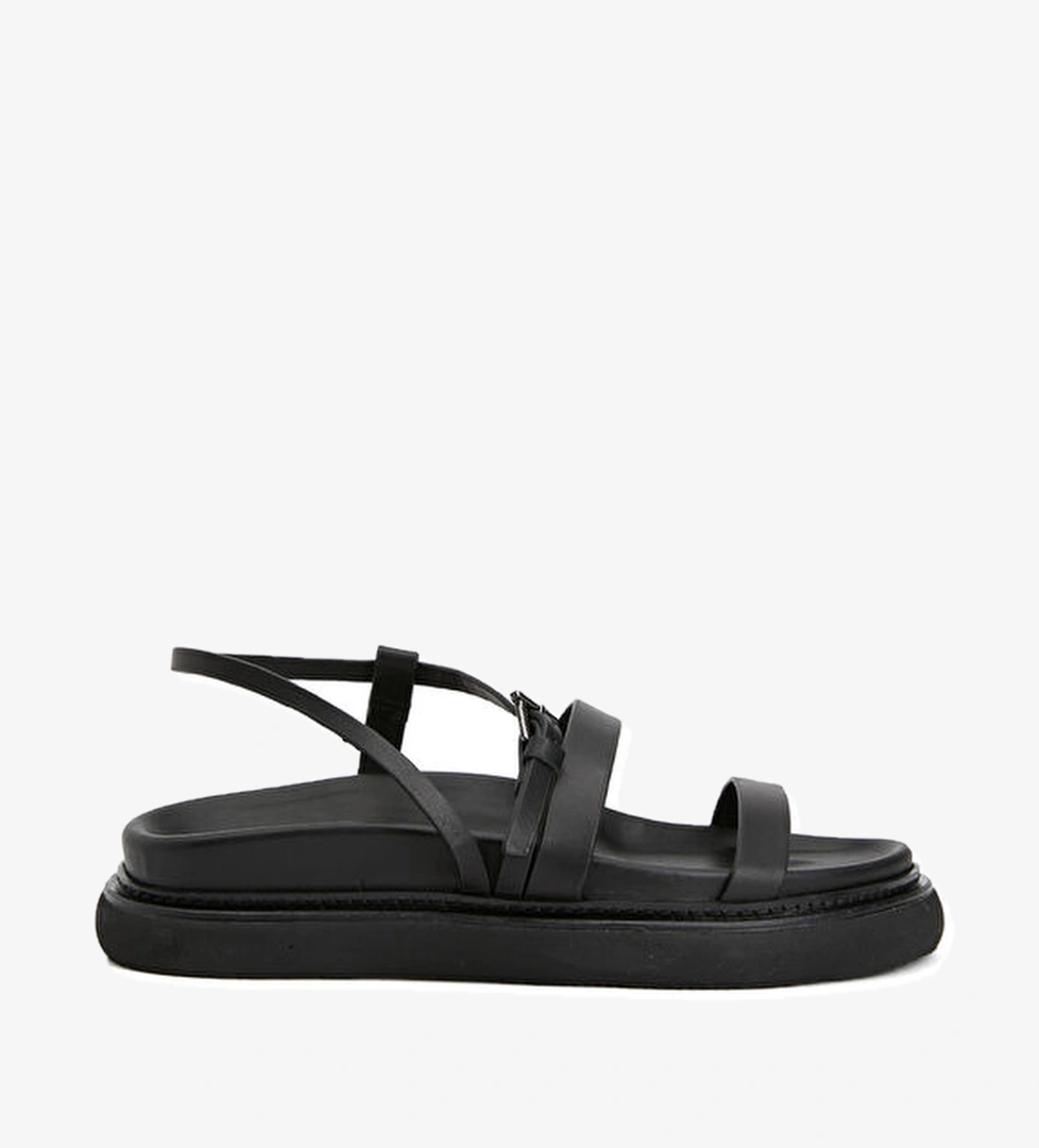 Beymen Collection Beymen Collection Siyah Kadın Deri Sandalet Beymen'de! Siyah - 1. görsel