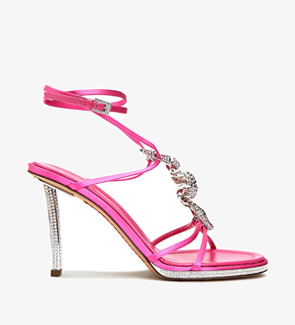 Valentino Garavani Fuşya Kadın Taşlı Sandalet model görseli