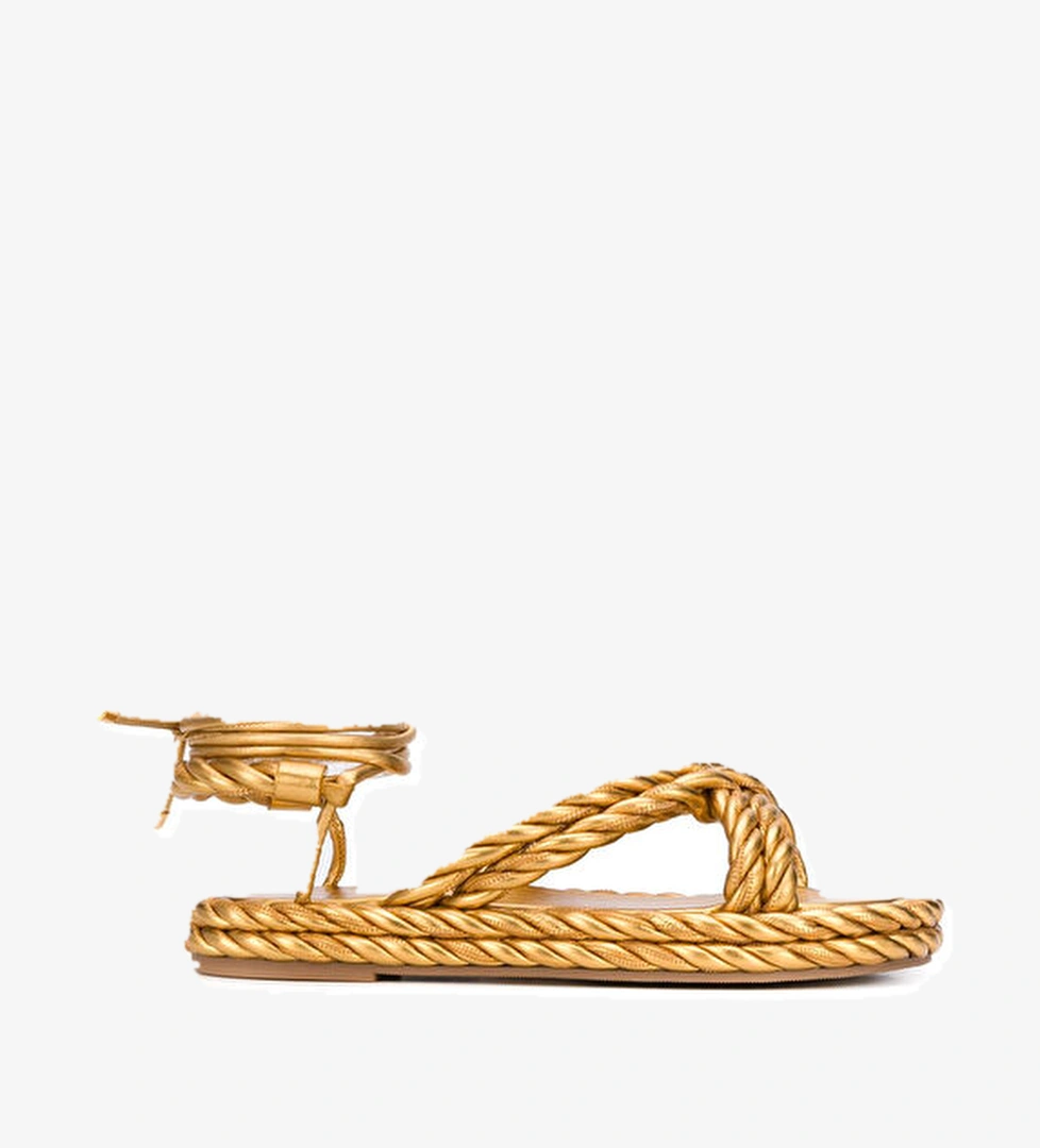 Valentino Garavani Gold Kadın Deri Sandalet model görseli